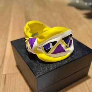 Prada Yellow & Purple Knotted Headband
